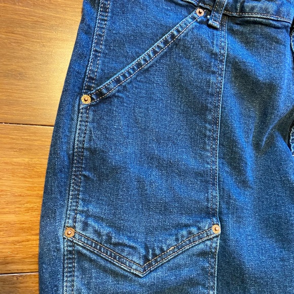 16T OLD NAVY Classic Blue High-Waisted OG Straight Utility Jeans - Picture 6 of 12